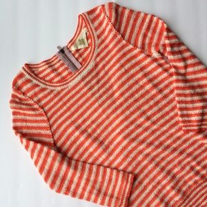 anthro HWR Monogram Striped Summer Sweater